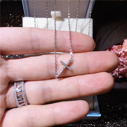 S925 Sterling Silver Cross Necklace for Women